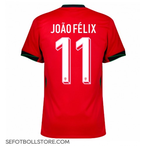 Portugal Joao Felix #11 Replika Hemmatröja EM 2024 Kortärmad